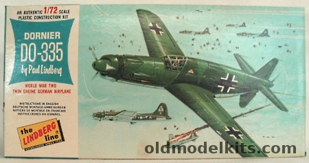 Lindberg 1/72 Dornier Do-335 Arrow, 438-60 plastic model kit
